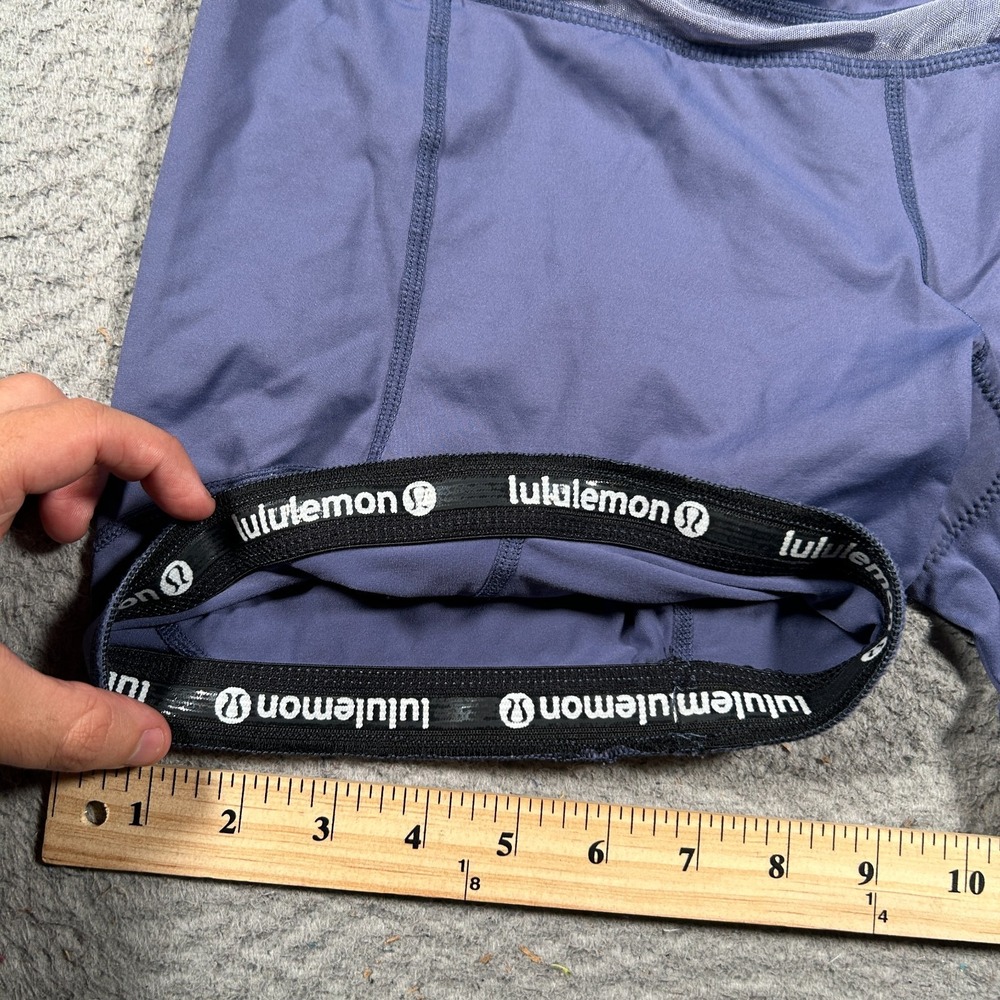 Lululemon Wet Dry Warm Shorts Womens 28x3" Blue‎ Drawstring Padded Cycling? - Picture 5 of 9